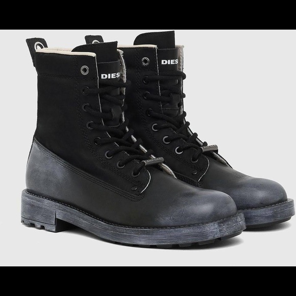 Rare Diesel leather Combat Boots - Picture 4 of 13